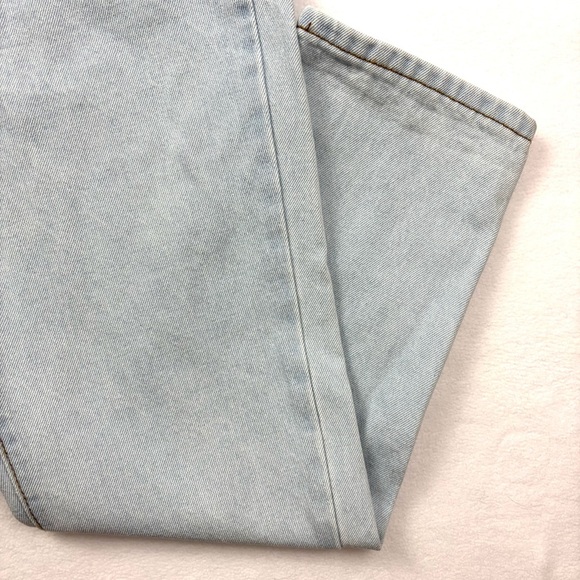 Adika Two-Tone Blue/White Slice High Waisted “mom” Ankle Women's Jeans (Size L) - Picture 7 of 14
